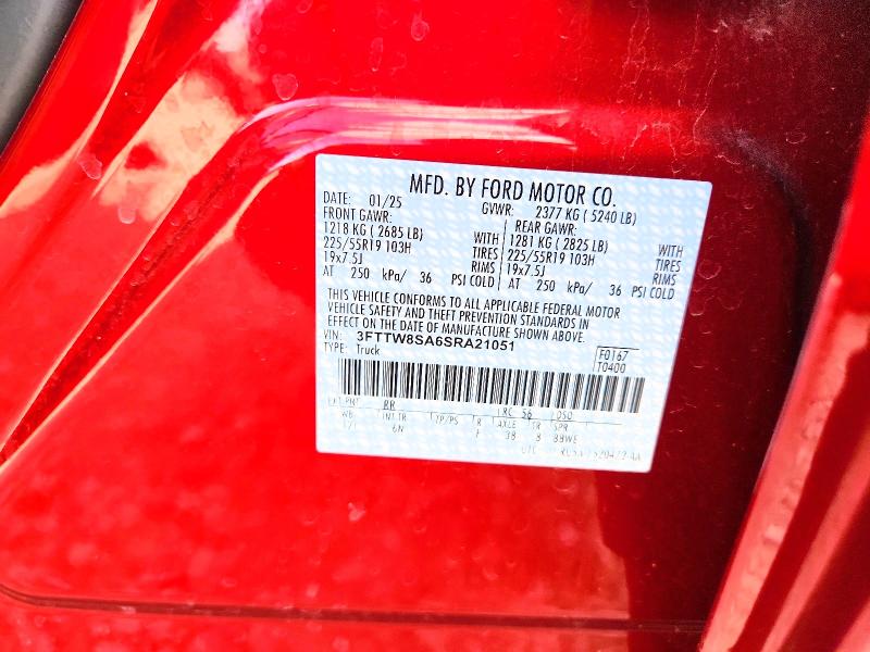 2025 Ford Maverick მანქანა იყიდება აუქციონზე, vin: 3FTTW8SA6SRA21051, აუქციონის ნომერი: 67363136