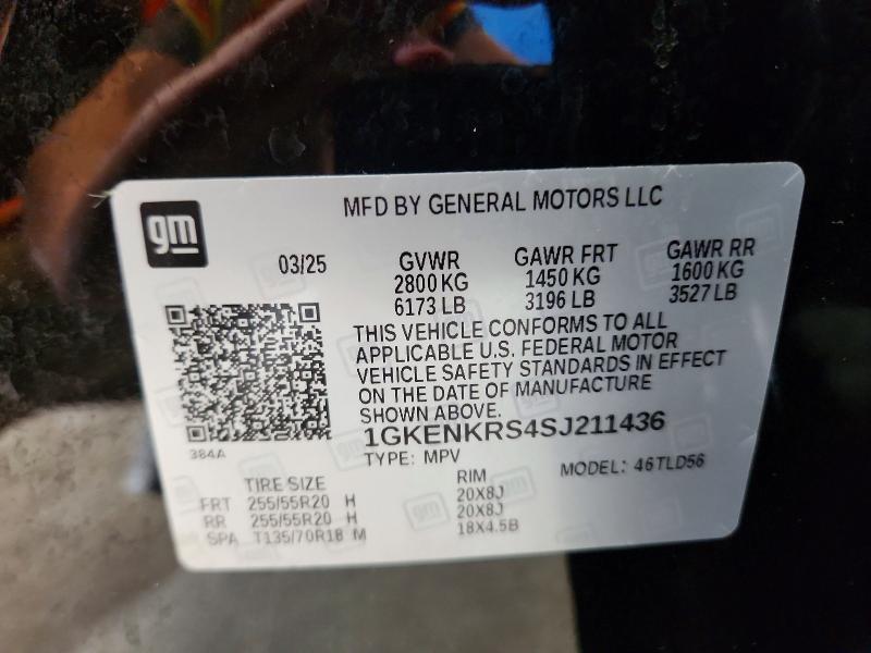 2025 Gmc Acadia მანქანა იყიდება აუქციონზე, vin: 1GKENKRS4SJ211436, აუქციონის ნომერი: 68775356