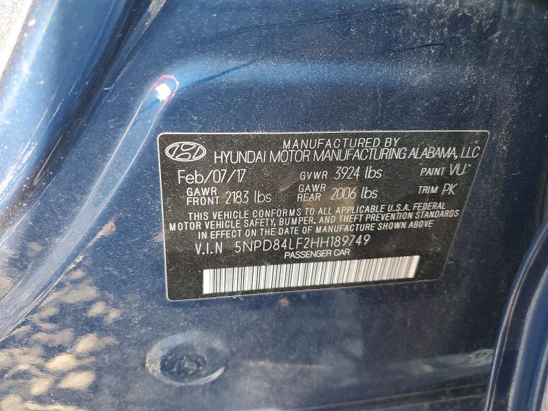 Aukcja sprzedaży 2017 Hyundai Elantra, vin: 5NPD84LF2HH189749, numer aukcji: 67364576