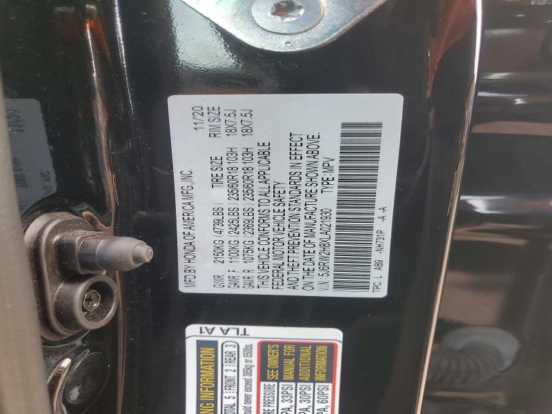 Aukcja sprzedaży 2020 Honda Cr-v, vin: 5J6RW2H8XLA021930, numer aukcji: 68628306