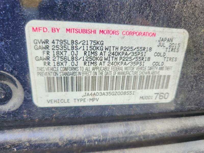 Продаж на аукціоні авто 2016 Mitsubishi Outlander, vin: JA4AD3A35GZ008551, номер лоту: 70414696