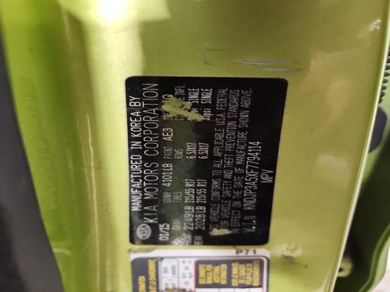 Aukcja sprzedaży 2015 Kia Soul, vin: KNDJP3A5XF7794114, numer aukcji: 68164846