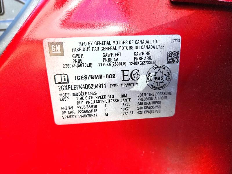 Продажа на аукционе авто 2013 Chevrolet Equinox, vin: 2GNFLEEK4D6284911, номер лота: 68649166