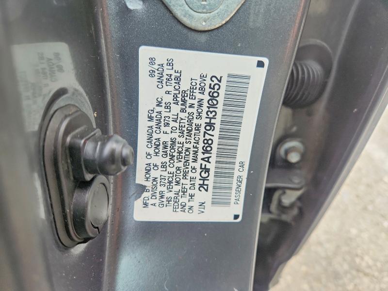 Aukcja sprzedaży 2009 Honda Civic, vin: 2HGFA16879H310652, numer aukcji: 68696846