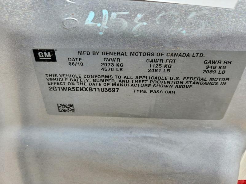 Aukcja sprzedaży 2011 Chevrolet Impala, vin: 2G1WA5EKXB1103697, numer aukcji: 69386546