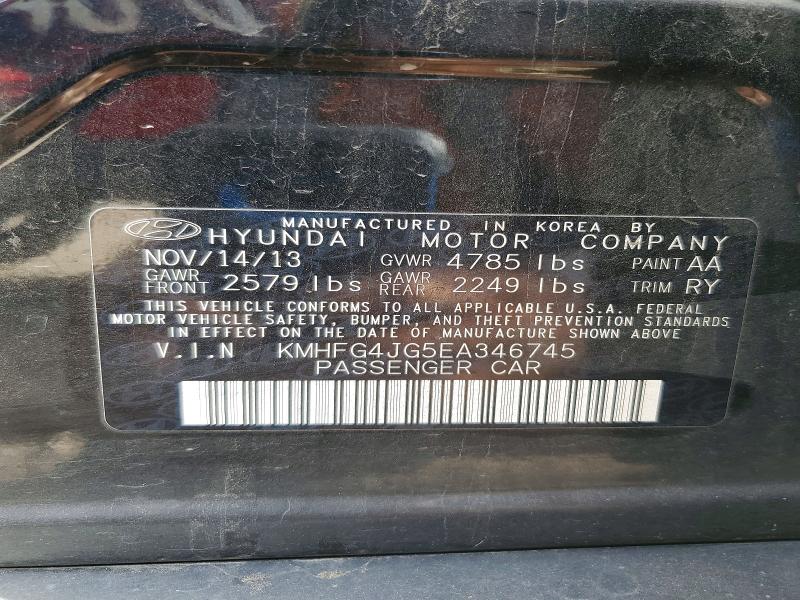 65963516 :رقم المزاد ، KMHFG4JG5EA346745 vin ، 2014 Hyundai Azera مزاد بيع