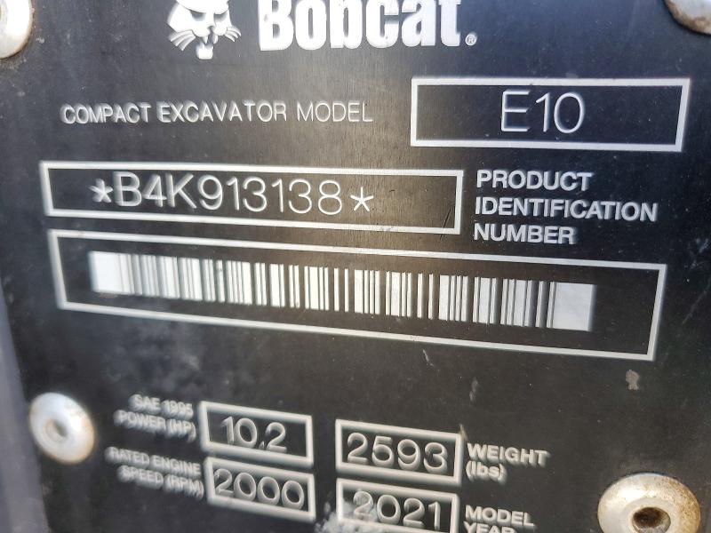 Aukcja sprzedaży 2021 Bobcat Excavator, vin: B4K913138, numer aukcji: 70791396