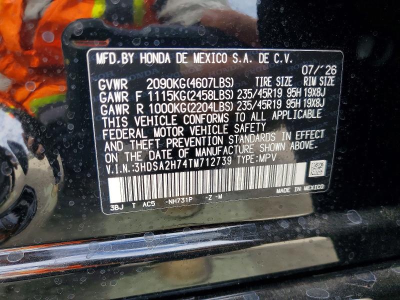 2026 Acura Adx მანქანა იყიდება აუქციონზე, vin: 3HDSA2H74TM712739, აუქციონის ნომერი: 68503386