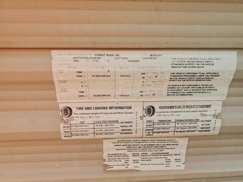 2018 Foresriver Grey Wolf მანქანა იყიდება აუქციონზე, vin: 4X4TCKZ24JK046368, აუქციონის ნომერი: 68433766