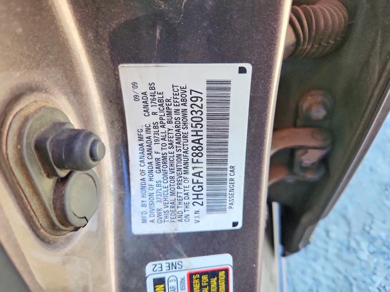 Продаж на аукціоні авто 2010 Honda Civic, vin: 2HGFA1F88AH503297, номер лоту: 71246646
