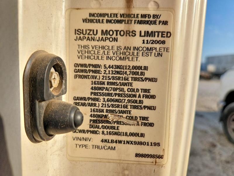 Aukcja sprzedaży 2009 Isuzu Npr, vin: 4KLB4W1NX9J801195, numer aukcji: 68730816