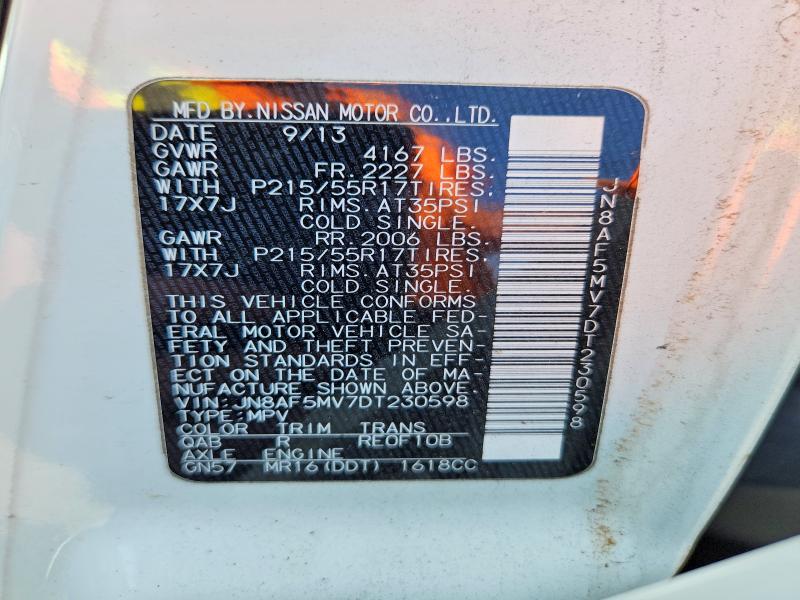Продаж на аукціоні авто 2013 Nissan Juke, vin: JN8AF5MV7DT230598, номер лоту: 70021556