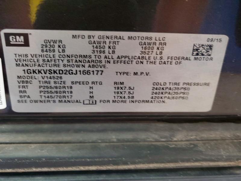 Auction sale of the 2016 Gmc Acadia, vin: 1GKKVSKD2GJ166177        , lot number: 68376036