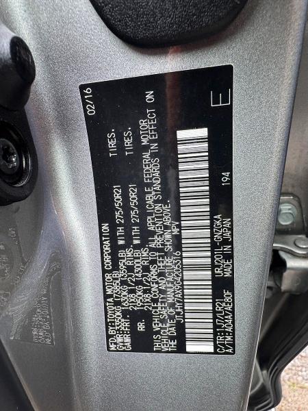 Aukcja sprzedaży 2016 Lexus Lx, vin: JTJHY7AX9G4205316, numer aukcji: 68603546