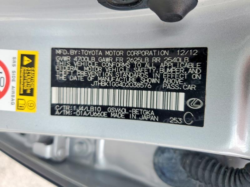 Продаж на аукціоні авто 2013 Lexus Es, vin: JTHBK1GG4D2038576, номер лоту: 68872236