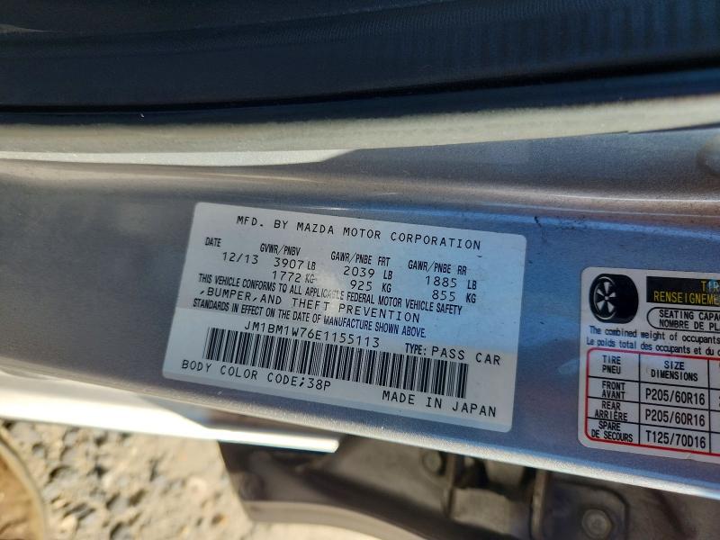 Aukcja sprzedaży 2014 Mazda 3, vin: JM1BM1W76E1155113, numer aukcji: 68186136
