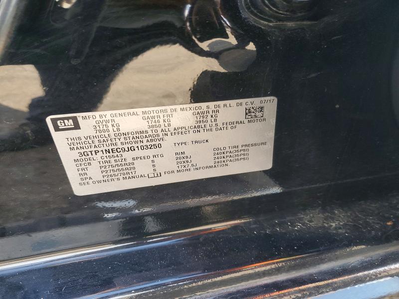 Aukcja sprzedaży 2018 Gmc Sierra, vin: 3GTP1NEC9JG103250, numer aukcji: 67565386