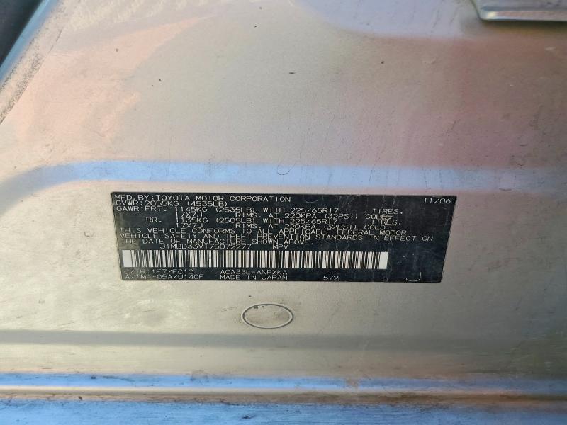 Aukcja sprzedaży 2007 Toyota Rav4, vin: JTMBD33V175072277, numer aukcji: 70286616