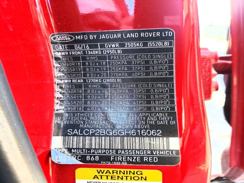 Продажа на аукционе авто 2016 Land Rover Discovery Sport, vin: SALCP2BG6GH616062, номер лота: 70579316