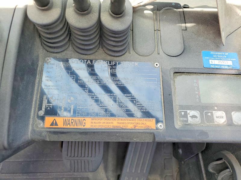 Продаж на аукціоні авто 2021 Toyota Na-20 Forklift, vin: C0598, номер лоту: 68698616
