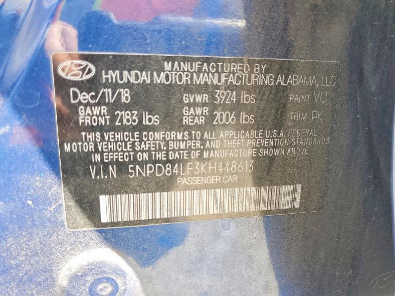 Продаж на аукціоні авто 2019 Hyundai Elantra, vin: 5NPD84LF3KH448613, номер лоту: 68985216