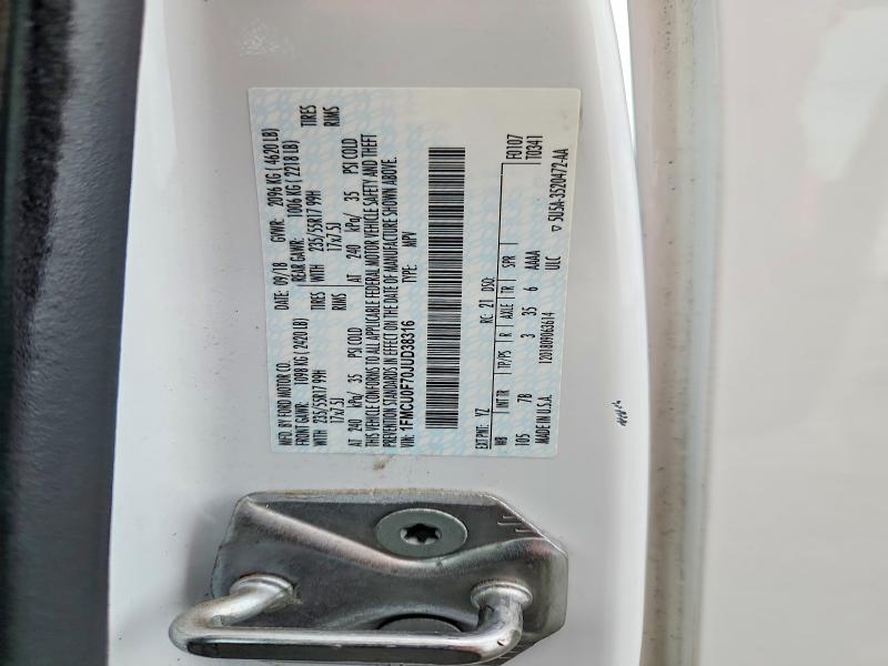 Aukcja sprzedaży 2018 Ford Escape, vin: 1FMCU0F70JUD38316, numer aukcji: 70071606