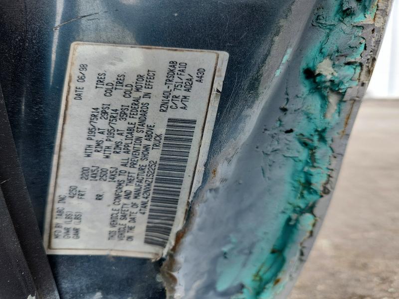 70446446 :رقم المزاد ، 4TANL42NXWZ152252 vin ، 1998 Toyota Tacoma مزاد بيع