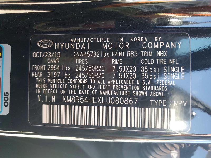 Aukcja sprzedaży 2020 Hyundai Palisade, vin: KM8R54HEXLU080867, numer aukcji: 68846646