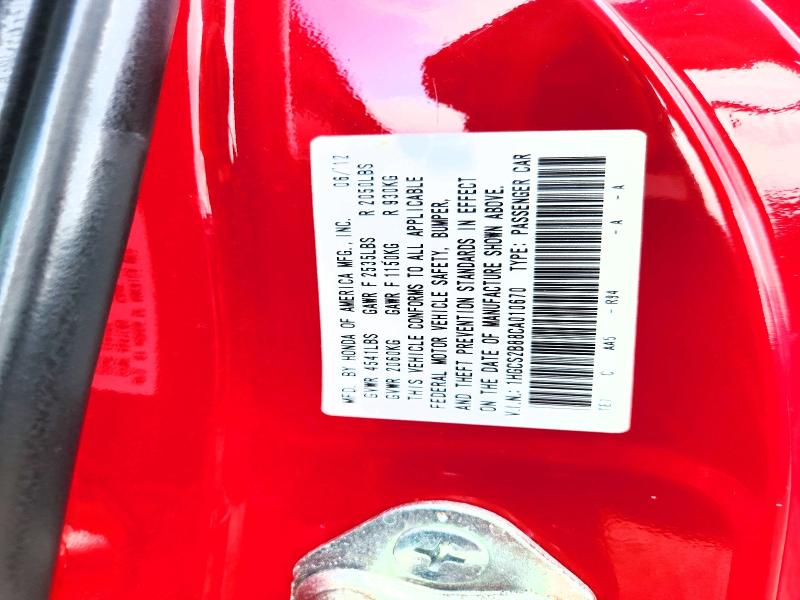 Aukcja sprzedaży 2012 Honda Accord, vin: 1HGCS2B88CA010670, numer aukcji: 68975926