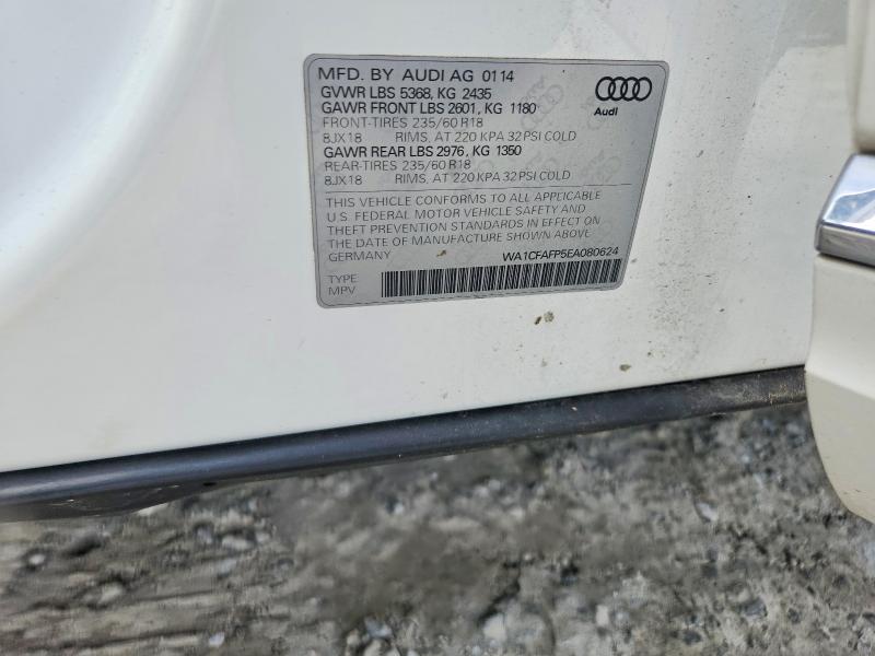 2014 Audi Q5 მანქანა იყიდება აუქციონზე, vin: WA1CFAFP5EA080624, აუქციონის ნომერი: 70122046