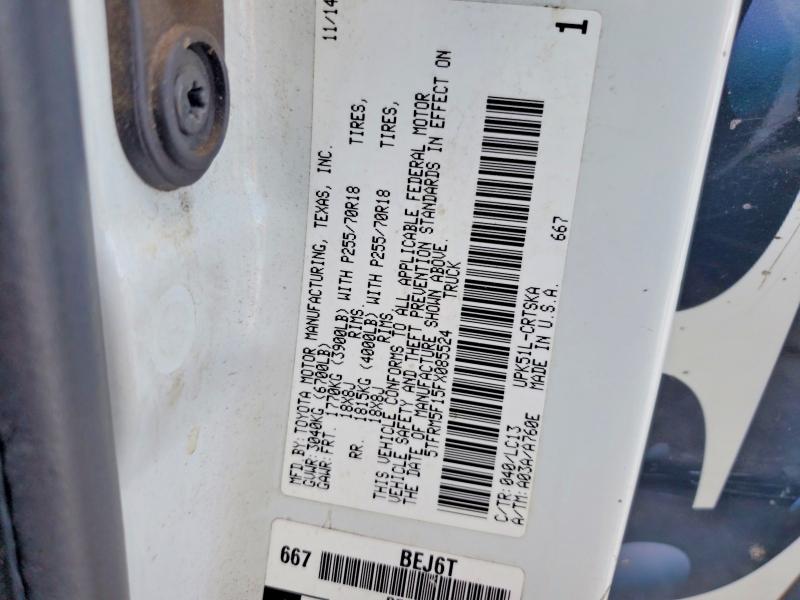 69303696 :رقم المزاد ، 5TFRM5F15FX085524 vin ، 2015 Toyota Tundra مزاد بيع