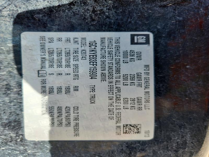 67284356 :رقم المزاد ، 1GC1KYE83EF159904 vin ، 2014 Chevrolet Silverado مزاد بيع