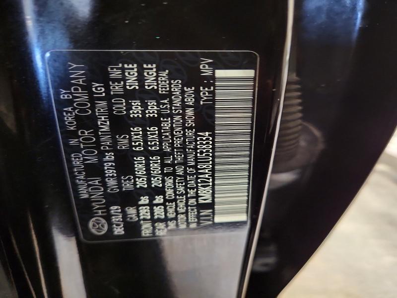 67226486 :رقم المزاد ، KM8K12AA8LU538334 vin ، 2020 Hyundai Kona مزاد بيع