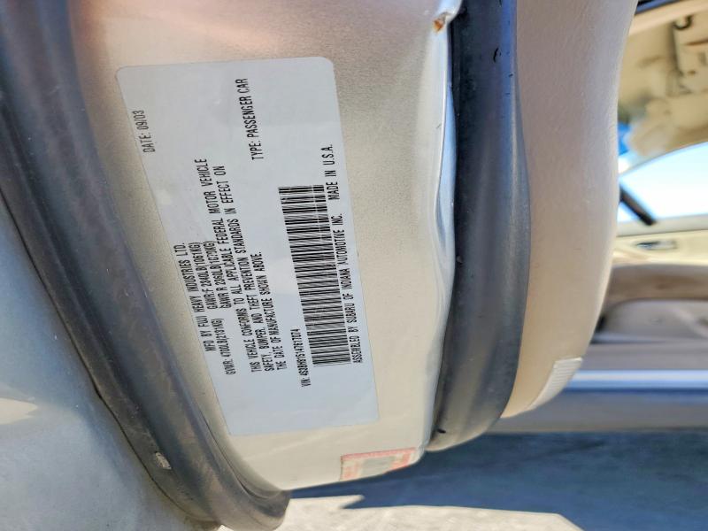 Aukcja sprzedaży 2004 Subaru Legacy, vin: 4S3BH815147617074, numer aukcji: 69462016