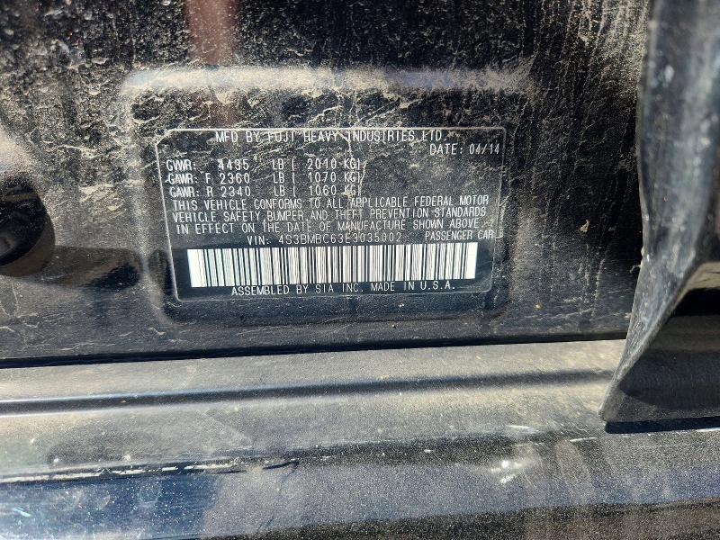 Aukcja sprzedaży 2014 Subaru Legacy, vin: 4S3BMBC63E3035002, numer aukcji: 67881016