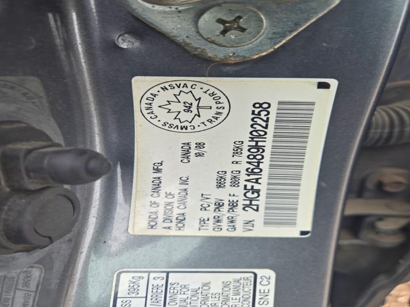 Aukcja sprzedaży 2009 Honda Civic, vin: 2HGFA16489H102258, numer aukcji: 67071096