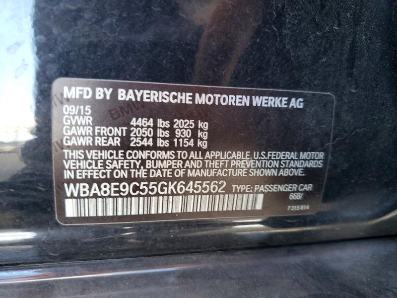 Aukcja sprzedaży 2016 Bmw 328, vin: WBA8E9C55GK645562, numer aukcji: 66853556