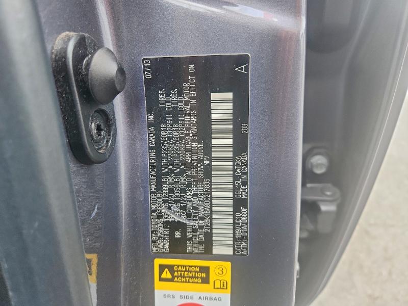 68600266 :رقم المزاد ، 2T2BK1BA8DC217835 vin ، 2013 Lexus Rx 350 مزاد بيع
