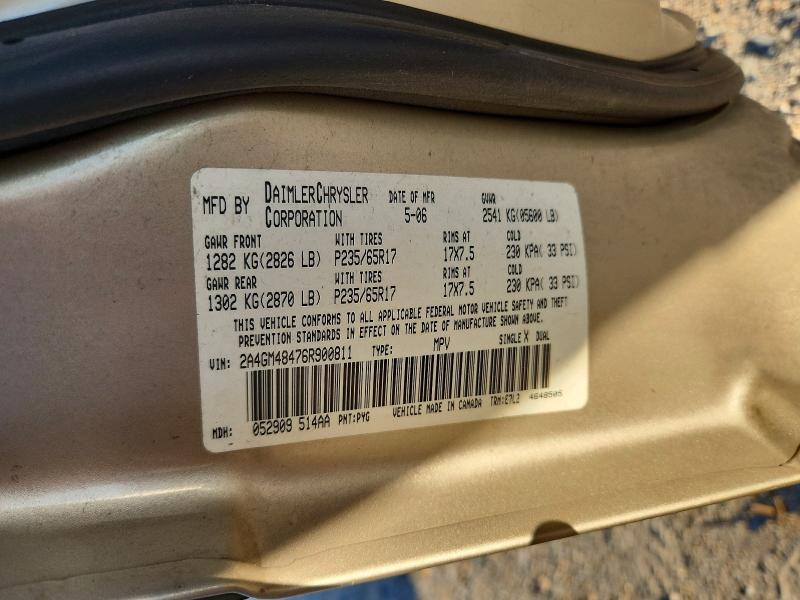 Aukcja sprzedaży 2006 Chrysler Pacifica, vin: 2A4GM48476R900811, numer aukcji: 67609326
