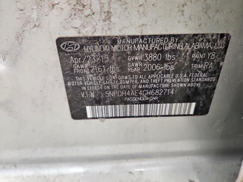 Продажа на аукционе авто 2016 Hyundai Elantra, vin: 5NPDH4AE4GH682714, номер лота: 67262856
