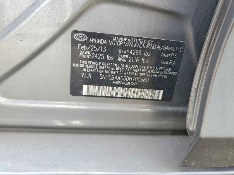 67726366 :رقم المزاد ، 5NPEB4AC0DH700660 vin ، 2013 Hyundai Sonata مزاد بيع
