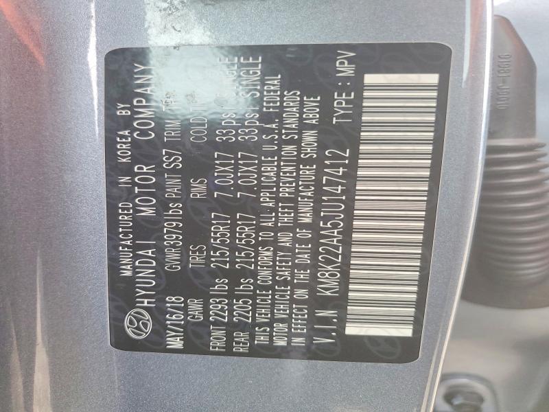 Продаж на аукціоні авто 2018 Hyundai Kona, vin: KM8K22AA5JU147412, номер лоту: 70930706