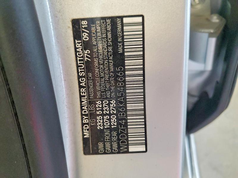 Aukcja sprzedaży 2019 Mercedes-benz E, vin: WDDZF4JB6KA548665, numer aukcji: 69779736