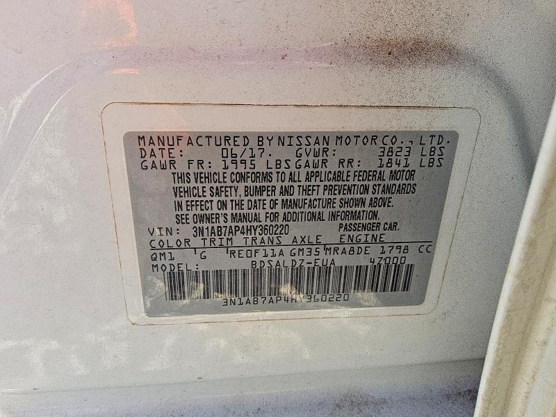 Aukcja sprzedaży 2017 Nissan Sentra, vin: 3N1AB7AP4HY360220, numer aukcji: 68361946