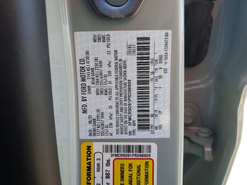 69153876 :رقم المزاد ، 3FMCR9D91PRD98809 vin ، 2023 Ford Bronco Sport مزاد بيع