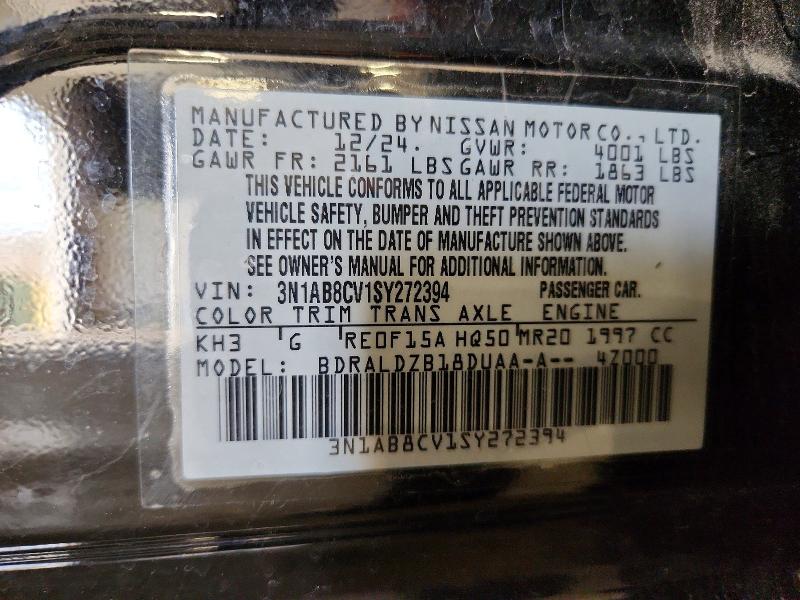 Продажа на аукционе авто 2025 Nissan Sentra, vin: 3N1AB8CV1SY272394, номер лота: 69863256