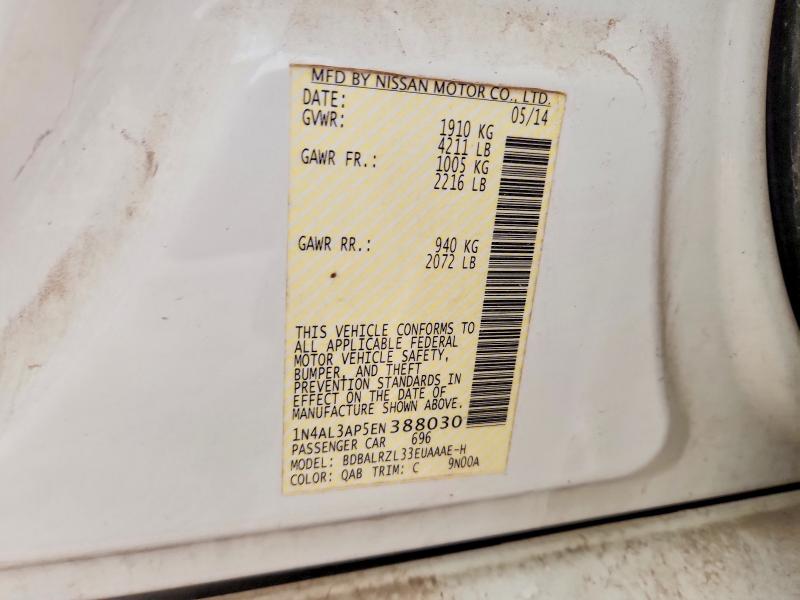 69903166 :رقم المزاد ، 1N4AL3AP5EN388030 vin ، 2014 Nissan Altima مزاد بيع