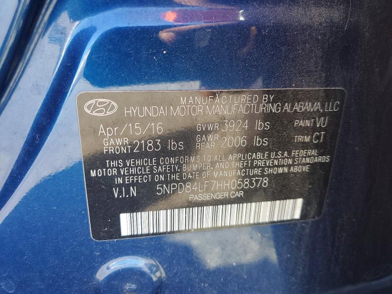 Aukcja sprzedaży 2017 Hyundai Elantra, vin: 5NPD84LF7HH058378, numer aukcji: 69102516