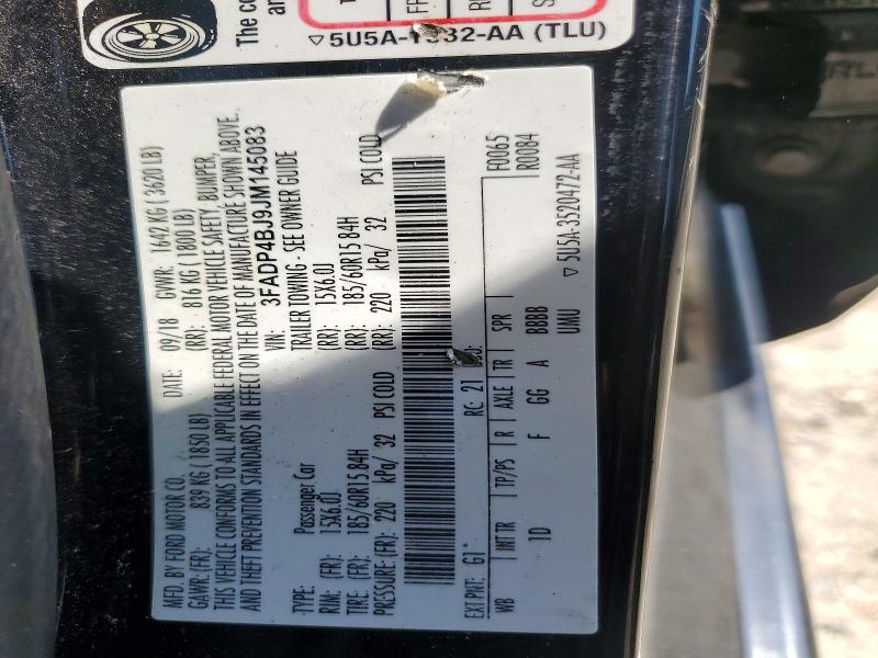Продажа на аукционе авто 2018 Ford Fiesta, vin: 3FADP4BJ9JM145083, номер лота: 68882086