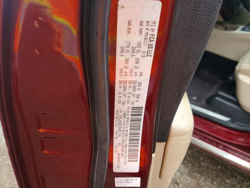 69944016 :رقم المزاد ، 1C4RDJEG8GC330209 vin ، 2016 Dodge Durango مزاد بيع